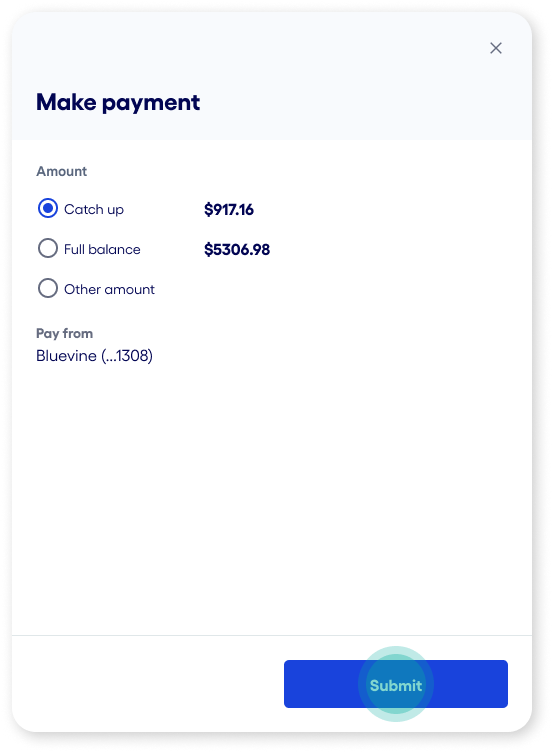 bluevine dashboard lending submit payment